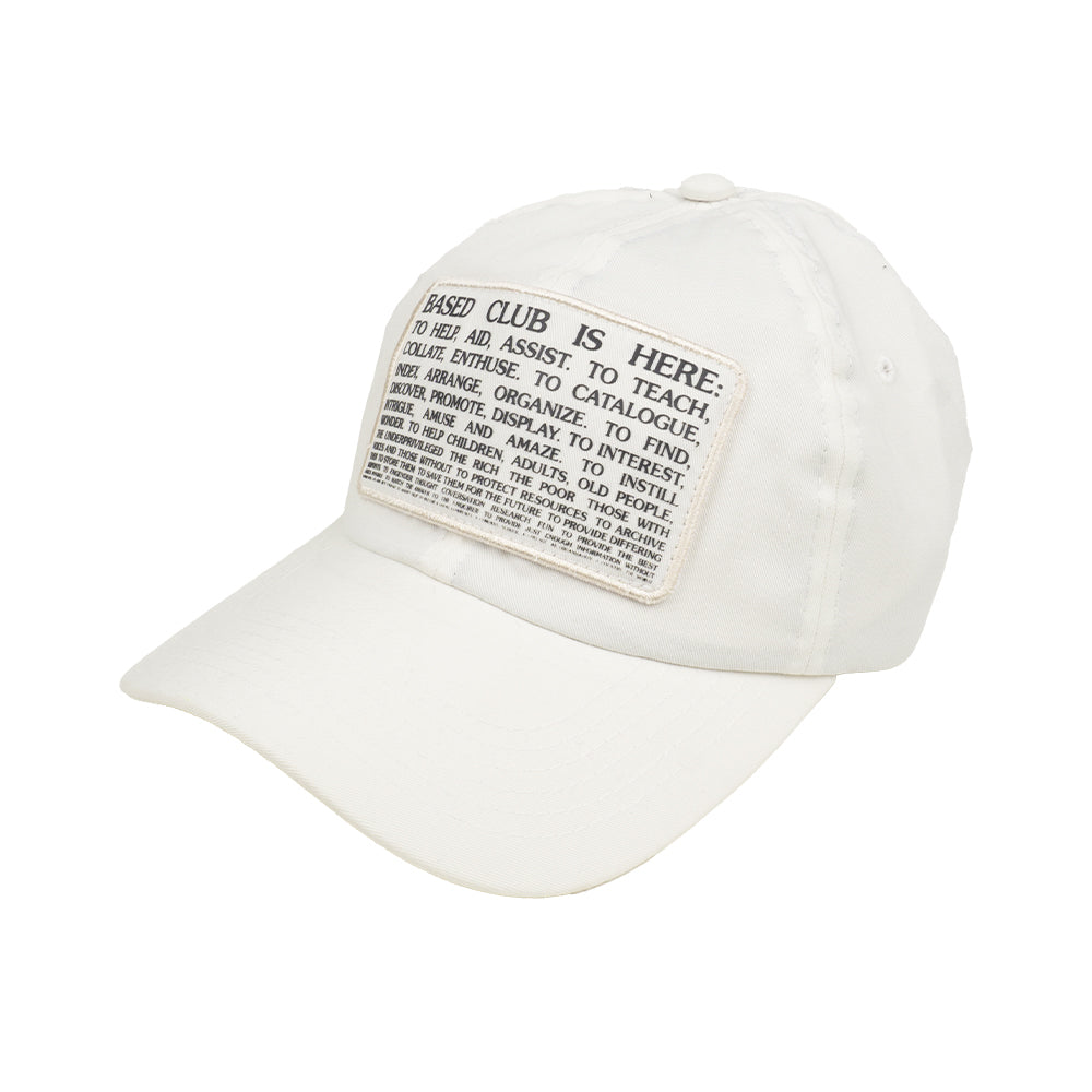 HERE WHITE DAD CAP