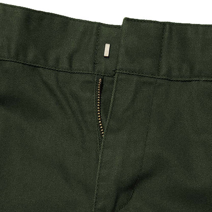 WE872 OLIVE GREEN SLIM TAPERED PANTS