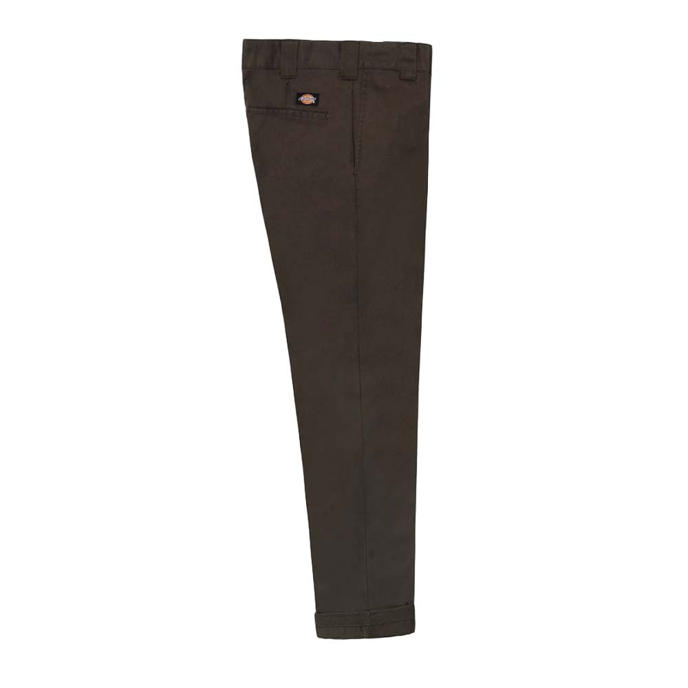 WE872 CHOCOLATE BROWN SLIM TAPERED PANTS