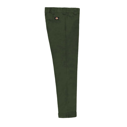 WE872 OLIVE GREEN SLIM TAPERED PANTS