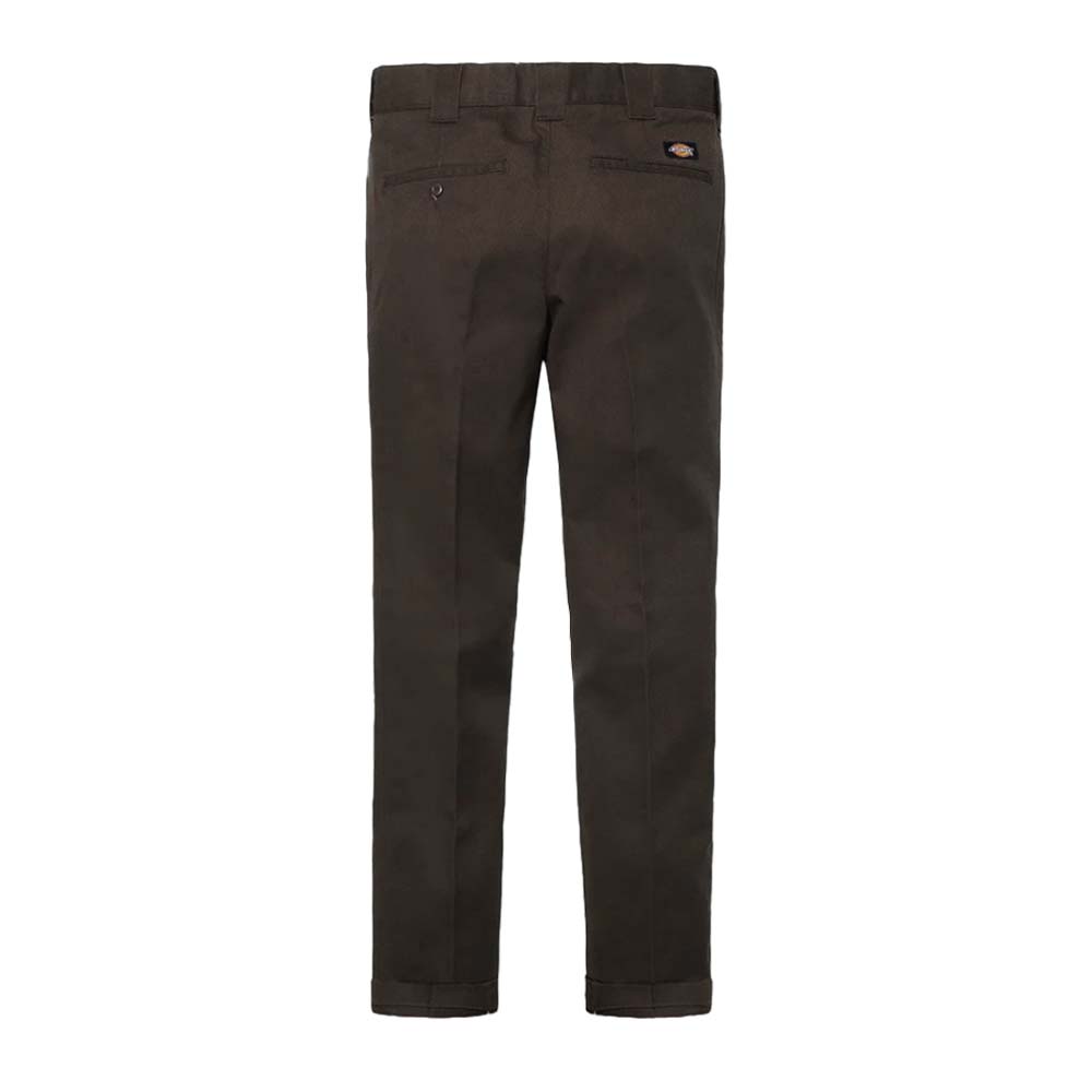 WE872 CHOCOLATE BROWN SLIM TAPERED PANTS