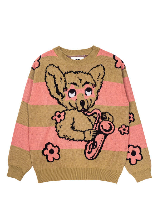 CREWNECK RAJUT BEAR BROWN 