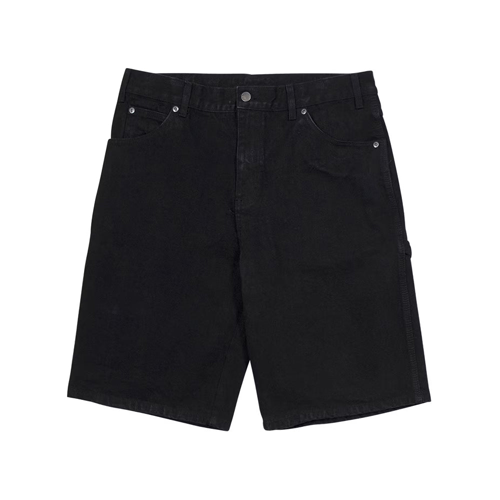 DUCK STONE WASHED BLACK CANVAS CARPENTER SHORTPANTS