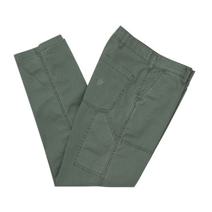 MKV GREEN WASHED DOUBLE KNEE PANTS