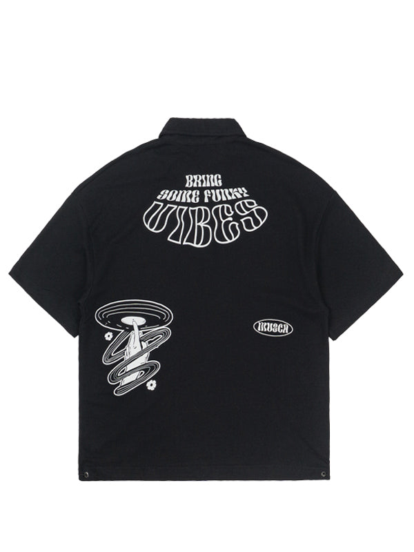 RUGBY GOOD VIBES BLACK POLO SHIRT