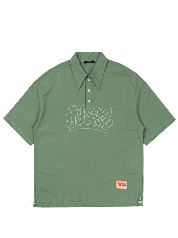 RUGBY GOOD VIBES GREEN POLO SHIRT