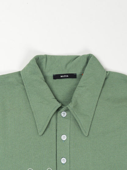 RUGBY GOOD VIBES GREEN POLO SHIRT