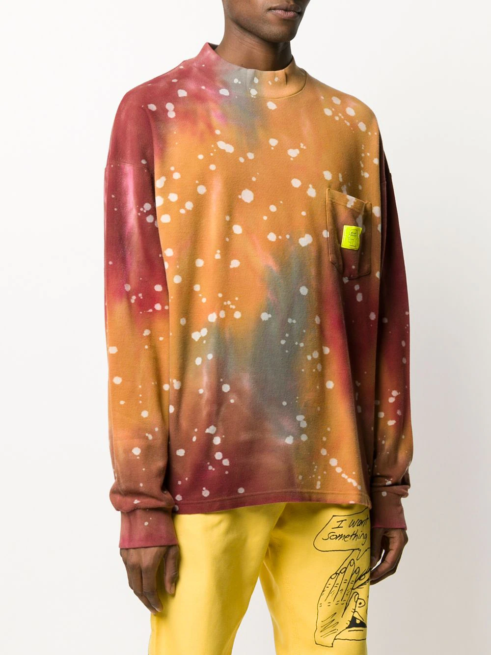 BRAIN DEAD PIQUE MOCK NECK LS