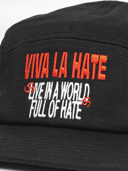VIVA LA HATE BLACK 5 PANEL CAP